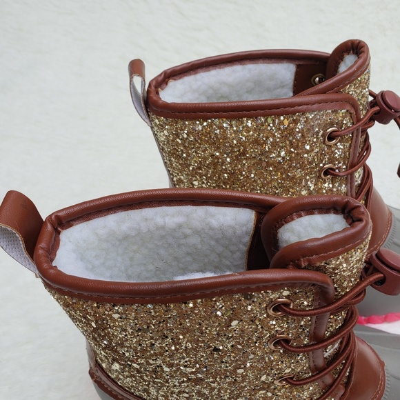 HP LAST ONE!! Glitter Duck Boots  Size 2 Youth - Picture 4 of 5